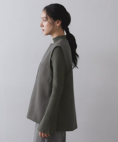 OPAQUE.CLIP / オペーク ドット クリップ その他トップス | 《ツインセット》ベスト×リブニット【洗濯機OK】 | 詳細25