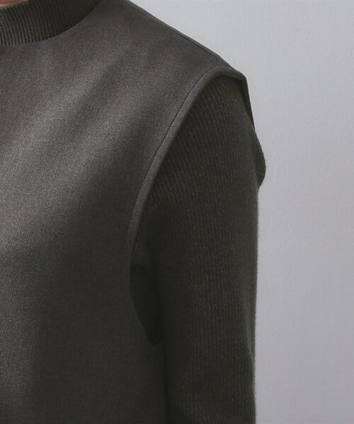 OPAQUE.CLIP / オペーク ドット クリップ その他トップス | 《ツインセット》ベスト×リブニット【洗濯機OK】 | 詳細28