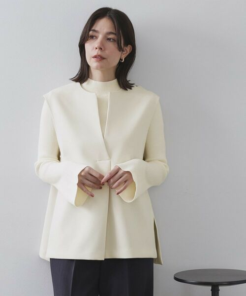 OPAQUE.CLIP / オペーク ドット クリップ その他トップス | 《ツインセット》ベスト×リブニット【洗濯機OK】 | 詳細3