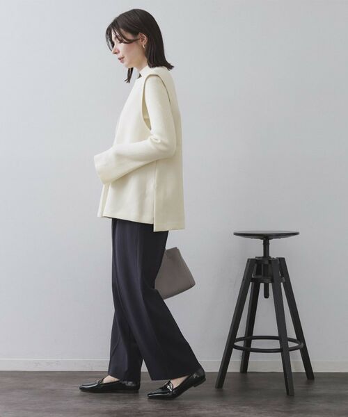 OPAQUE.CLIP / オペーク ドット クリップ その他トップス | 《ツインセット》ベスト×リブニット【洗濯機OK】 | 詳細7