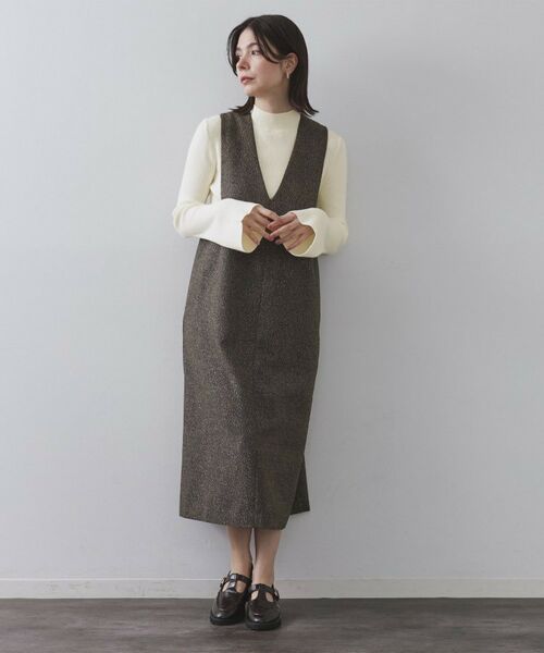 OPAQUE.CLIP / オペーク ドット クリップ その他トップス | 《ツインセット》ベスト×リブニット【洗濯機OK】 | 詳細8