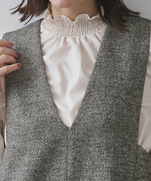 OPAQUE.CLIP / オペーク ドット クリップ ロング・マキシ丈ワンピース | ラメツイードジャンスカ【洗濯機OK】 | 詳細13