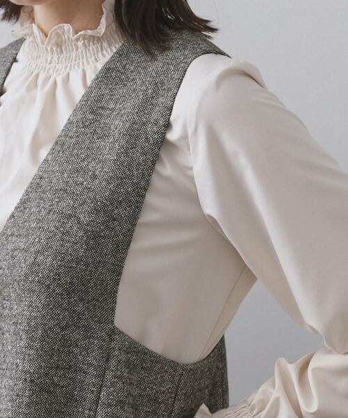 OPAQUE.CLIP / オペーク ドット クリップ ロング・マキシ丈ワンピース | ラメツイードジャンスカ【洗濯機OK】 | 詳細15