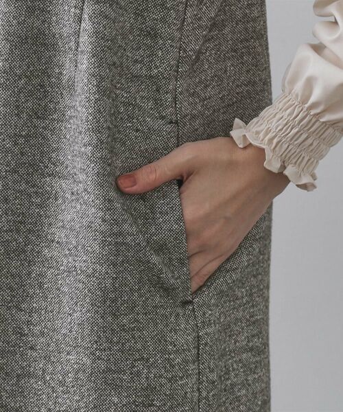 OPAQUE.CLIP / オペーク ドット クリップ ロング・マキシ丈ワンピース | ラメツイードジャンスカ【洗濯機OK】 | 詳細16