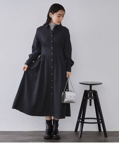 OPAQUE.CLIP / オペーク ドット クリップ ロング・マキシ丈ワンピース | ウエストタックフィット＆フレアワンピース【洗濯機OK】