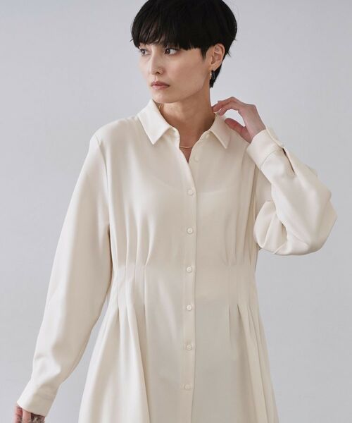 OPAQUE.CLIP / オペーク ドット クリップ ロング・マキシ丈ワンピース | ウエストタックフィット&フレアワンピース【洗濯機OK】 | 詳細5