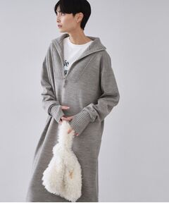 OPAQUE.CLIP / オペーク ドット クリップ ロング・マキシ丈ワンピース | ハーフジップニットワンピース【洗濯機OK】