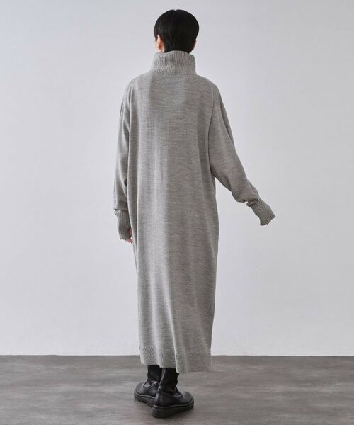 OPAQUE.CLIP / オペーク ドット クリップ ロング・マキシ丈ワンピース | ハーフジップニットワンピース【洗濯機OK】 | 詳細11