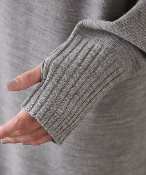 OPAQUE.CLIP / オペーク ドット クリップ ロング・マキシ丈ワンピース | ハーフジップニットワンピース【洗濯機OK】 | 詳細15