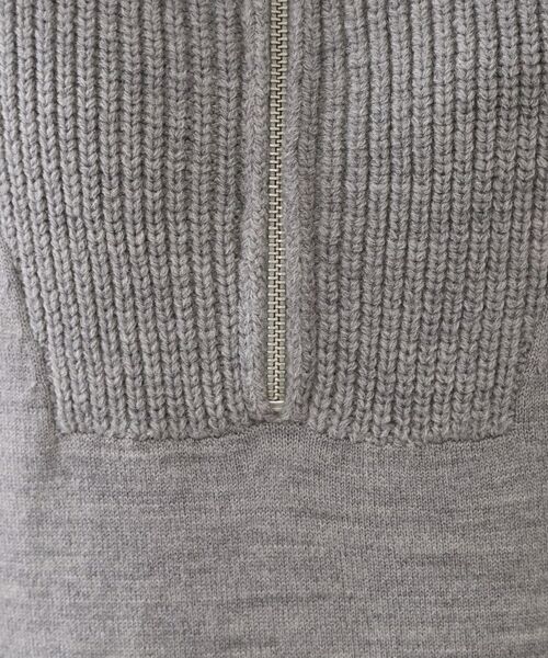 OPAQUE.CLIP / オペーク ドット クリップ ロング・マキシ丈ワンピース | ハーフジップニットワンピース【洗濯機OK】 | 詳細8