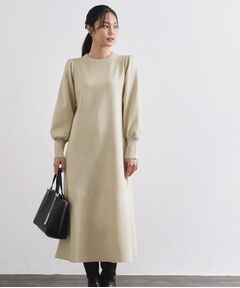 OPAQUE.CLIP / オペーク ドット クリップ ロング・マキシ丈ワンピース | 裾フレアニットワンピース【洗濯機OK/抗ピル】