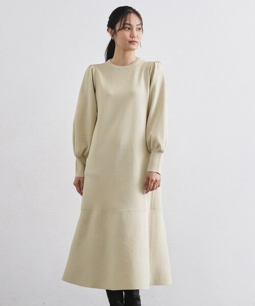 OPAQUE.CLIP / オペーク ドット クリップ ロング・マキシ丈ワンピース | 裾フレアニットワンピース【洗濯機OK/抗ピル】 | 詳細9