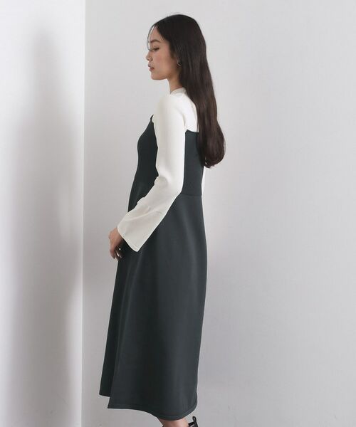 OPAQUE.CLIP / オペーク ドット クリップ ロング・マキシ丈ワンピース | 配色ビスチェニットワンピース【洗濯機OK】 | 詳細10