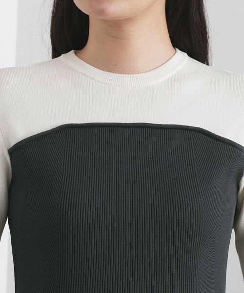 OPAQUE.CLIP / オペーク ドット クリップ ロング・マキシ丈ワンピース | 配色ビスチェニットワンピース【洗濯機OK】 | 詳細12