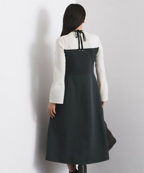 OPAQUE.CLIP / オペーク ドット クリップ ロング・マキシ丈ワンピース | 配色ビスチェニットワンピース【洗濯機OK】 | 詳細3