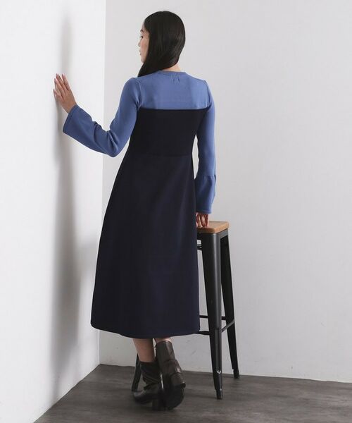 OPAQUE.CLIP / オペーク ドット クリップ ロング・マキシ丈ワンピース | 配色ビスチェニットワンピース【洗濯機OK】 | 詳細7