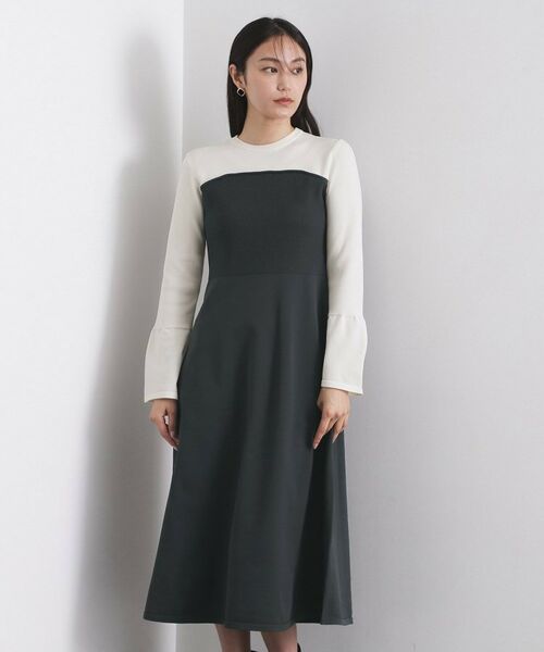 OPAQUE.CLIP / オペーク ドット クリップ ロング・マキシ丈ワンピース | 配色ビスチェニットワンピース【洗濯機OK】 | 詳細9