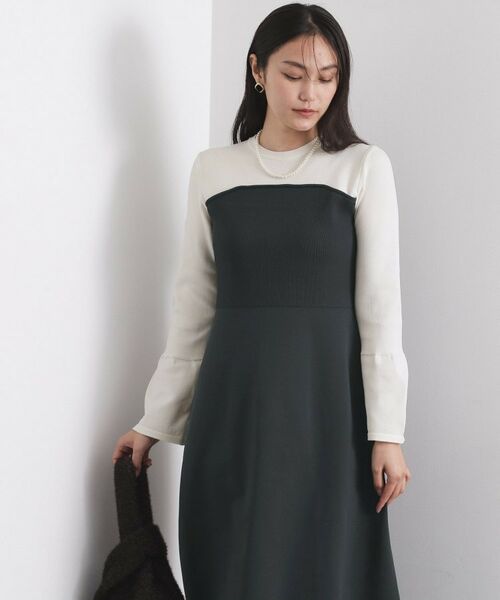 OPAQUE. CLIP/オペーク ドット クリップ 配色ビスチェニットワンピース【洗濯機OK】 チャコールグレー(514) 40(L) OPAQUE. CLIP/オペーク ドット クリップ 配色ビスチェニットワンピース【洗濯機OK】 チャコールグレー(514) 40(L)