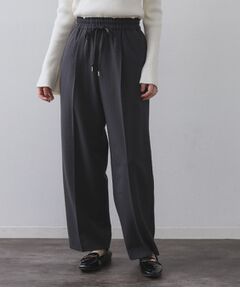 OPAQUE.CLIP / オペーク ドット クリップ パンツ | ピンストライプイージーワイドパンツ【吸湿発熱/ストレッチ/洗濯機OK】