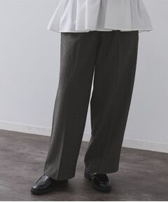 OPAQUE.CLIP / オペーク ドット クリップ パンツ | ピンストライプイージーワイドパンツ【吸湿発熱/ストレッチ/洗濯機OK】