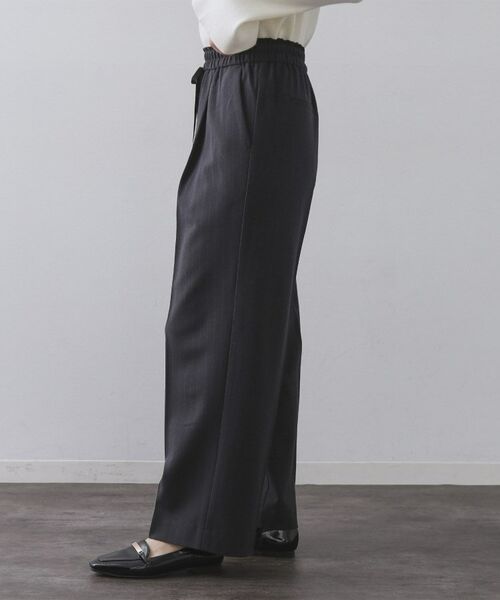 OPAQUE.CLIP / オペーク ドット クリップ パンツ | ピンストライプイージーワイドパンツ【吸湿発熱/ストレッチ/洗濯機OK】 | 詳細10