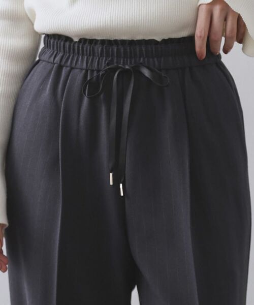 OPAQUE.CLIP / オペーク ドット クリップ パンツ | ピンストライプイージーワイドパンツ【吸湿発熱/ストレッチ/洗濯機OK】 | 詳細12