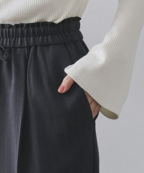 OPAQUE.CLIP / オペーク ドット クリップ パンツ | ピンストライプイージーワイドパンツ【吸湿発熱/ストレッチ/洗濯機OK】 | 詳細13