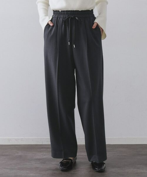 OPAQUE.CLIP / オペーク ドット クリップ パンツ | ピンストライプイージーワイドパンツ【吸湿発熱/ストレッチ/洗濯機OK】 | 詳細9