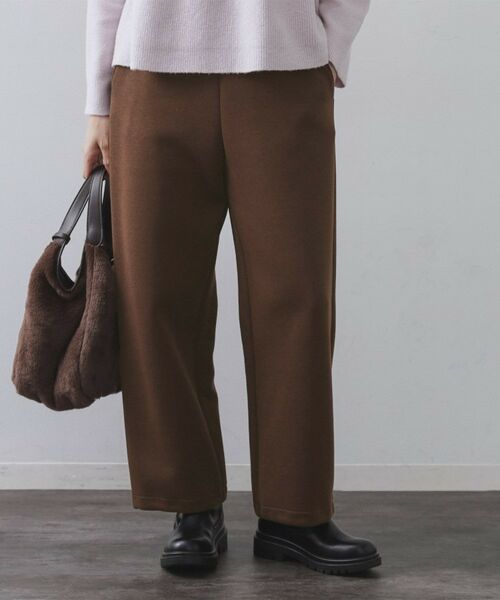 OPAQUE. CLIP/オペーク ドット クリップ イージーカーブワイドパンツ【洗濯機OK】 ブラウン(044) 38(M)