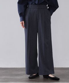 OPAQUE.CLIP / オペーク ドット クリップ パンツ | ラメストライプワイドパンツ【洗濯機OK】