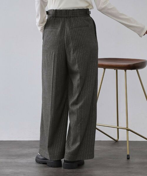 OPAQUE.CLIP / オペーク ドット クリップ パンツ | ラメストライプワイドパンツ【洗濯機OK】 | 詳細1