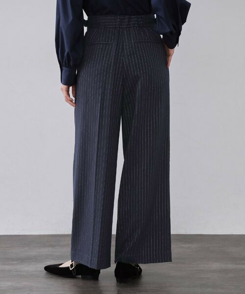OPAQUE.CLIP / オペーク ドット クリップ パンツ | ラメストライプワイドパンツ【洗濯機OK】 | 詳細11