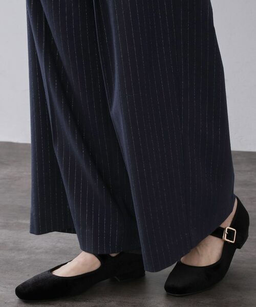 OPAQUE.CLIP / オペーク ドット クリップ パンツ | ラメストライプワイドパンツ【洗濯機OK】 | 詳細16