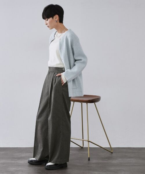 OPAQUE.CLIP / オペーク ドット クリップ パンツ | ラメストライプワイドパンツ【洗濯機OK】 | 詳細3