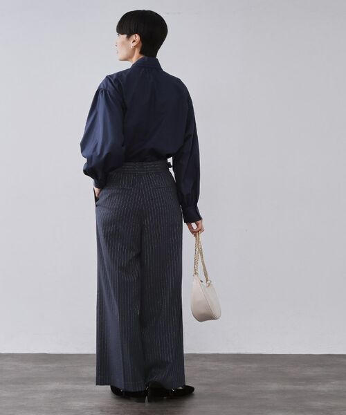 OPAQUE.CLIP / オペーク ドット クリップ パンツ | ラメストライプワイドパンツ【洗濯機OK】 | 詳細7