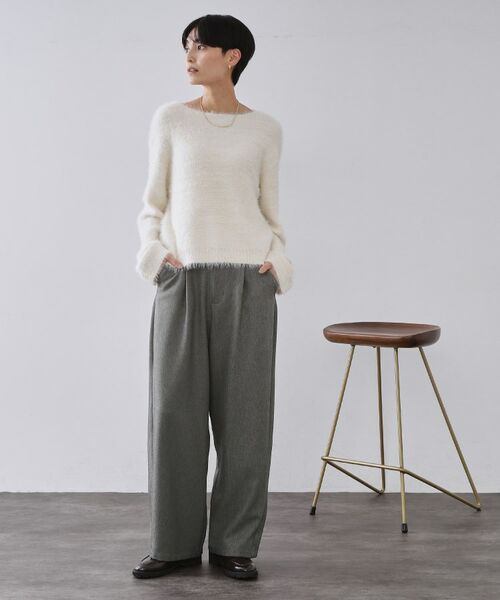 OPAQUE.CLIP / オペーク ドット クリップ パンツ | メランジ カーヴィーパンツ【洗濯機OK】 | 詳細3