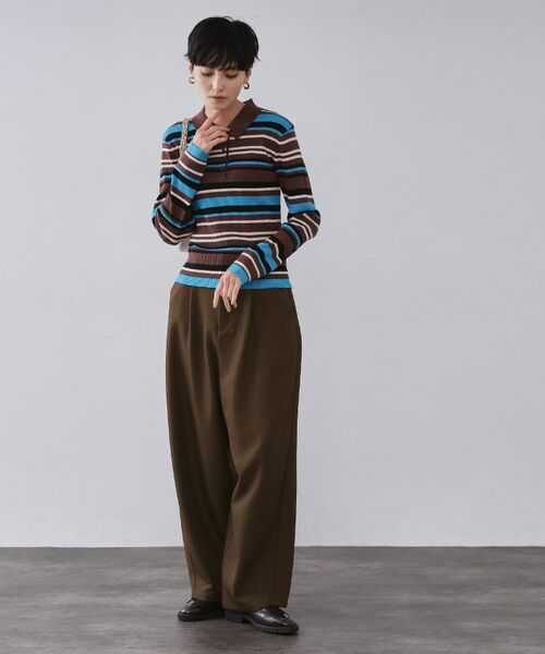 OPAQUE.CLIP / オペーク ドット クリップ パンツ | メランジ カーヴィーパンツ【洗濯機OK】 | 詳細6