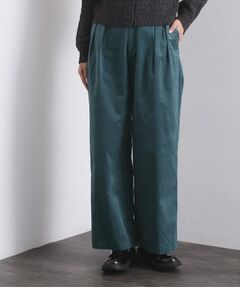 OPAQUE.CLIP / オペーク ドット クリップ パンツ | 別珍タックワイドパンツ【洗える】