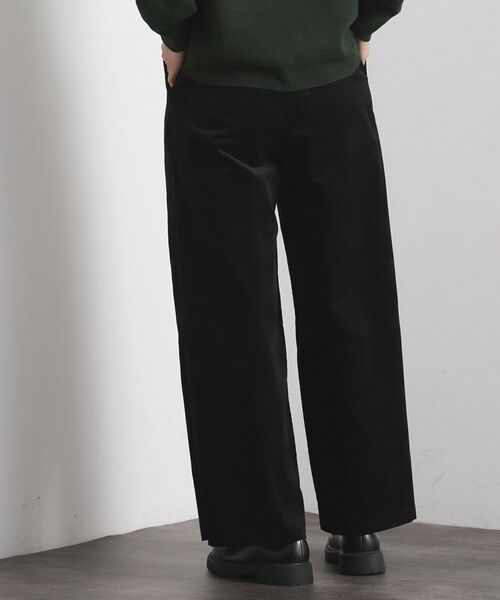 OPAQUE.CLIP / オペーク ドット クリップ パンツ | 別珍タックワイドパンツ【洗える】 | 詳細1