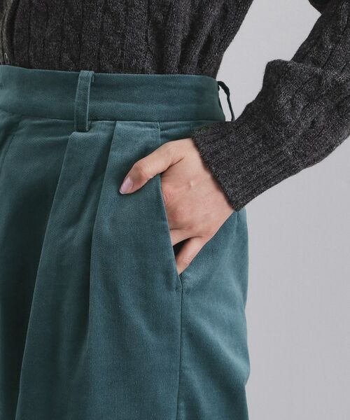 OPAQUE.CLIP / オペーク ドット クリップ パンツ | 別珍タックワイドパンツ【洗える】 | 詳細14