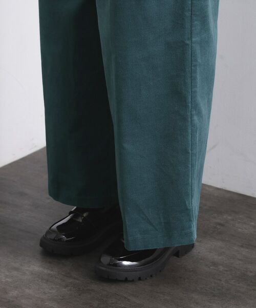 OPAQUE.CLIP / オペーク ドット クリップ パンツ | 別珍タックワイドパンツ【洗える】 | 詳細15