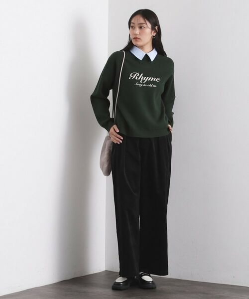 OPAQUE.CLIP / オペーク ドット クリップ パンツ | 別珍タックワイドパンツ【洗える】 | 詳細2