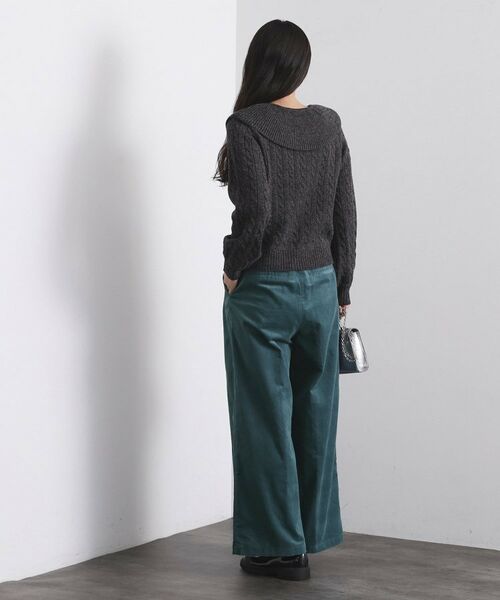 OPAQUE.CLIP / オペーク ドット クリップ パンツ | 別珍タックワイドパンツ【洗える】 | 詳細7