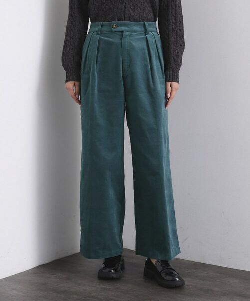 OPAQUE.CLIP / オペーク ドット クリップ パンツ | 別珍タックワイドパンツ【洗える】 | 詳細9