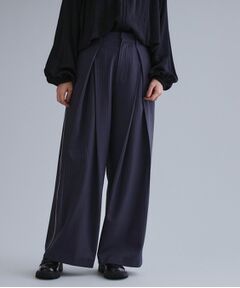 OPAQUE.CLIP / オペーク ドット クリップ パンツ | 【es】ピンストライプ 変形ワイドパンツ【洗濯機OK】