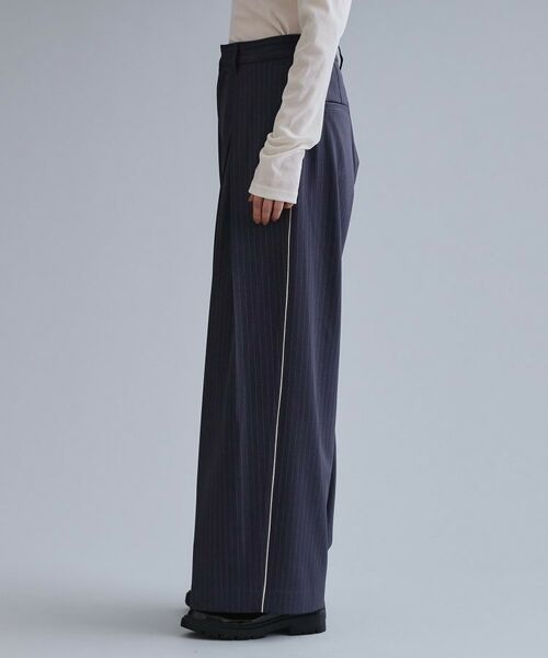 OPAQUE.CLIP / オペーク ドット クリップ パンツ | 【es】ピンストライプ 変形ワイドパンツ【洗濯機OK】 | 詳細10