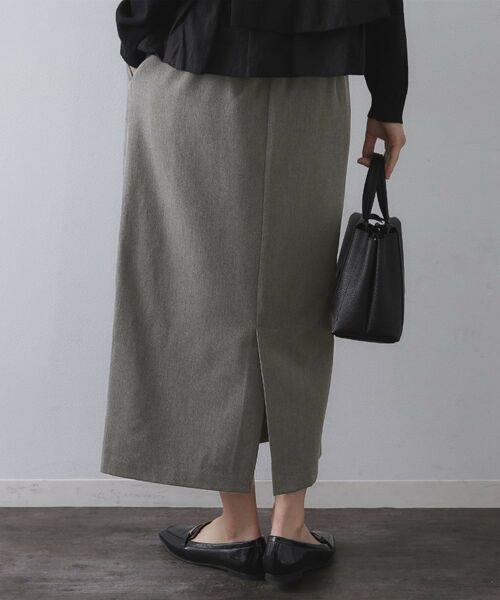 OPAQUE.CLIP / オペーク ドット クリップ ロング・マキシ丈スカート | 裏起毛イージーナロースカート／ネオサーモ【蓄熱素材／洗濯機洗い可 | 詳細1