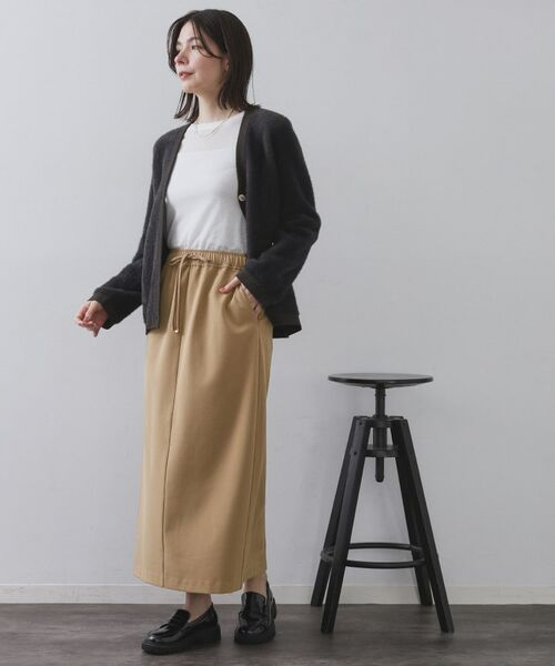 OPAQUE.CLIP / オペーク ドット クリップ ロング・マキシ丈スカート | 裏起毛イージーナロースカート／ネオサーモ【蓄熱素材／洗濯機洗い可 | 詳細10