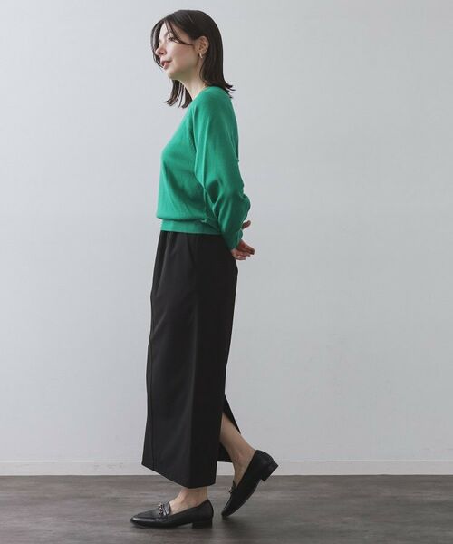 OPAQUE.CLIP / オペーク ドット クリップ ロング・マキシ丈スカート | 裏起毛イージーナロースカート／ネオサーモ【蓄熱素材／洗濯機洗い可 | 詳細7