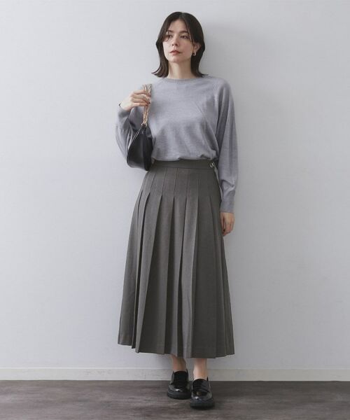 OPAQUE.CLIP / オペーク ドット クリップ ロング・マキシ丈スカート | ワイドプリーツスカート【洗濯機OK】 | 詳細2